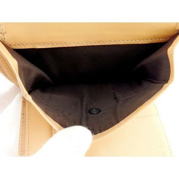 Fendi Wallet Purse Trifold Zucchino Green Brown Woman Authentic Used Y3197 - Picture 3 of 6